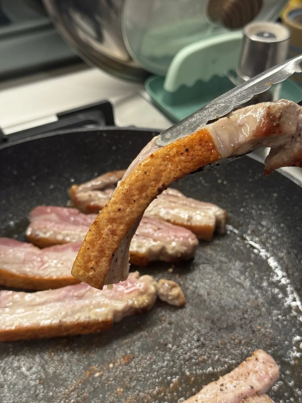 Crispy pork detail