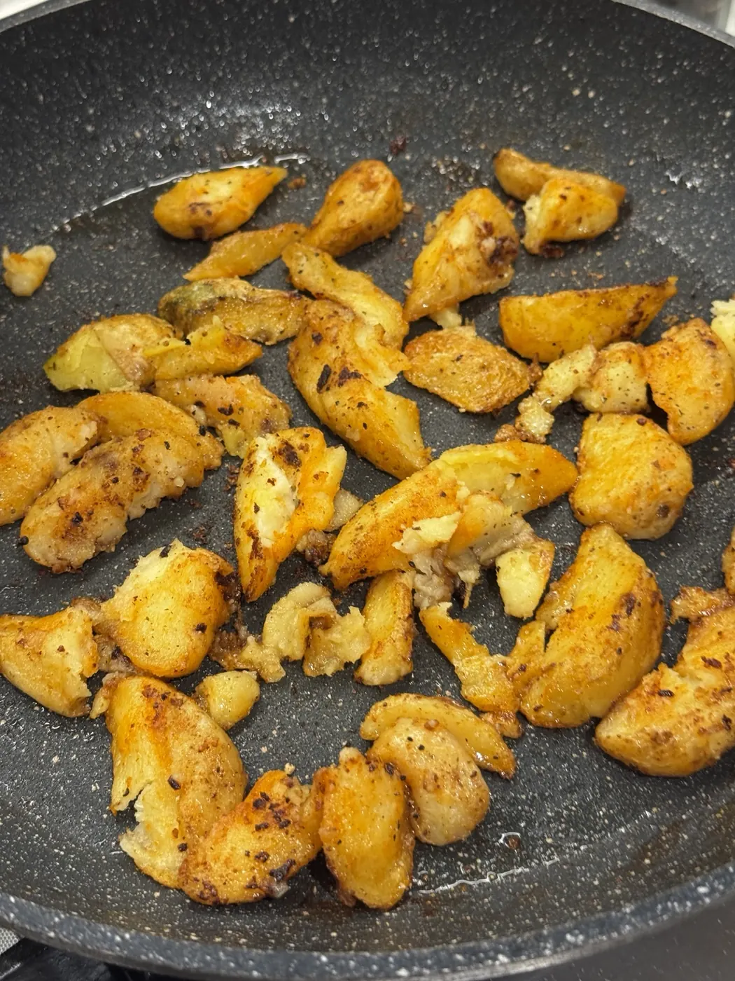 Crisped potatoes